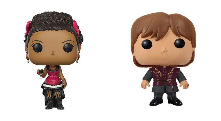 Funko de Maeve de 'Westworld' y Funko de Tyrion Lannister de 'Juego de Tronos'
