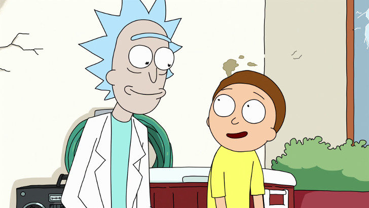Protagonistas Rick y Morty