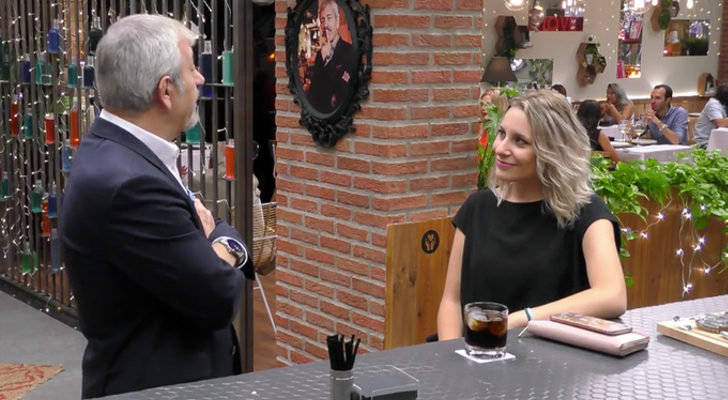 Carlos Sobera y Cristina antes de su cita en &#39;First Dates&#39;