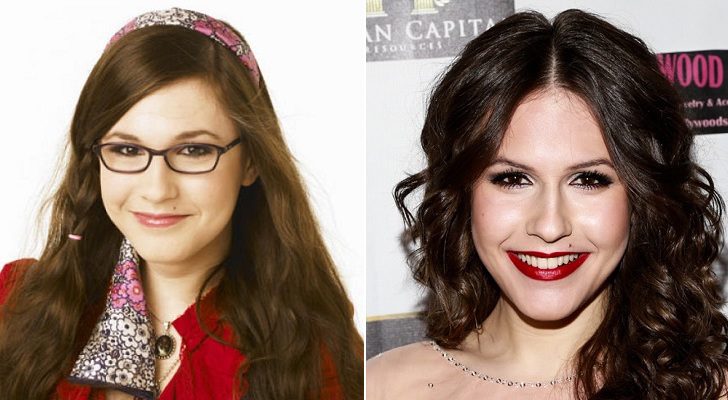 A la izquierda, Erin Sanders como Quinn, a la derecha, en la actualidad