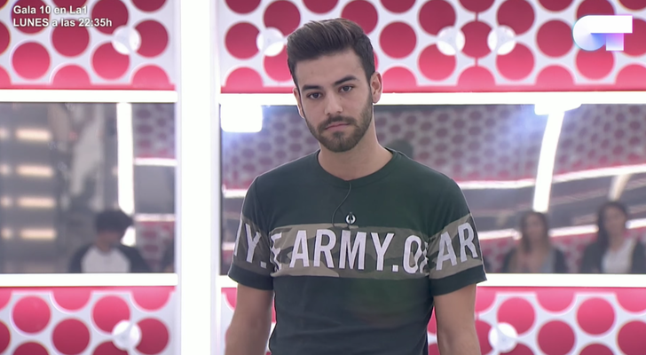 Agoney, en el pase de micros de la gala 10 de 'Ot 2017'