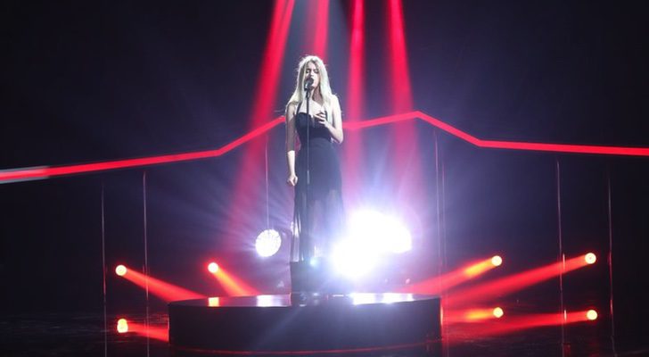Nerea durante su actuación en la Gala 10 de 'OT 2017'
