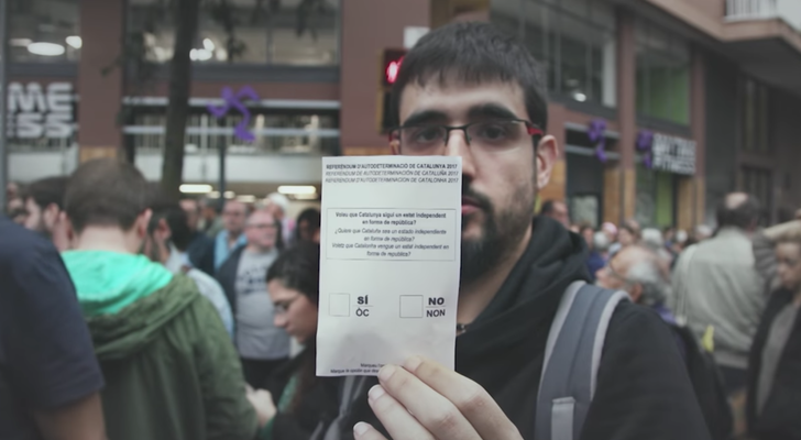 Momento del documental &#39;1-O&#39;, de TV3 y Mediapro