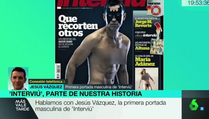 La portada pixelada de Intervú con Jesús Vázquez