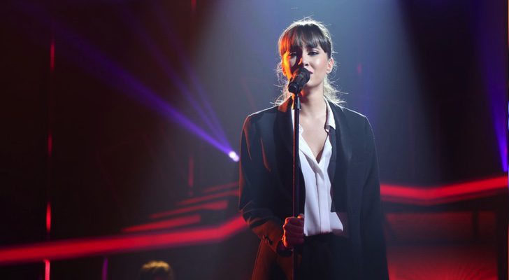 Aitana durante su actuación en la Gala 11 de 'OT 2017'