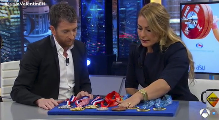 Lydia Valentín y sus medallas en 'El hormiguero'