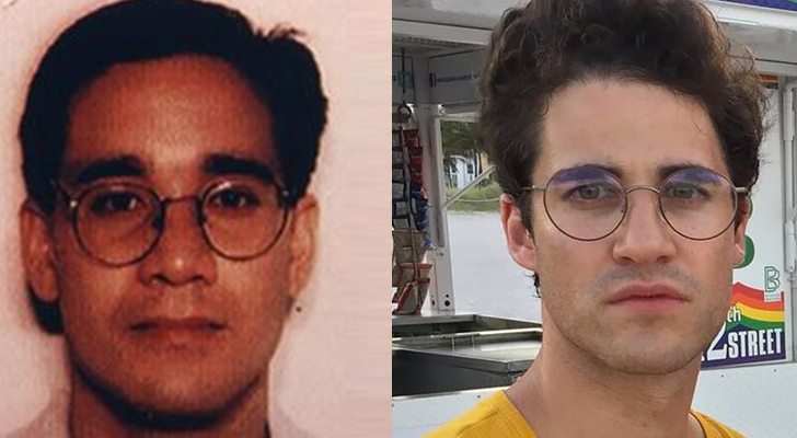 Andrew Cunanan a la izquierda y Darren Criss a la derecha