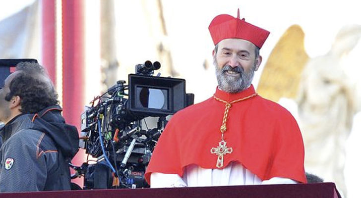 Javier Cámara durante el rodaje de 'The Young Pope'