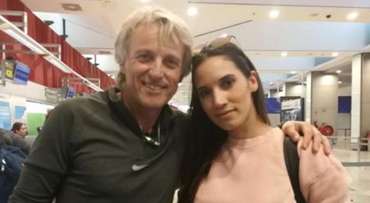 Jesús Calleja e India Martínez en el aeropuerto