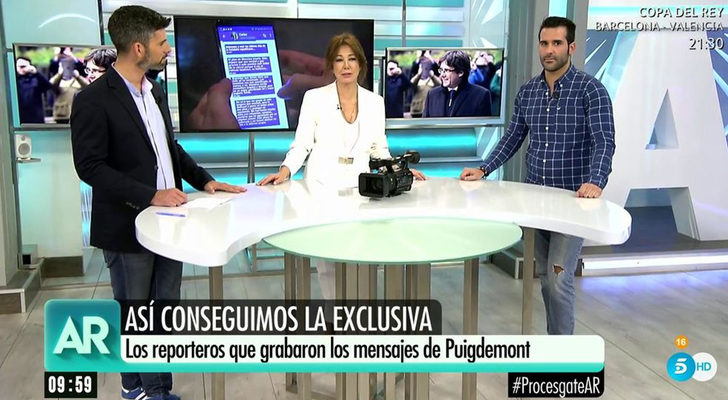 Luis Navarro, Ana Rosa Quintana y Fernando Hernández en 'El programa de Ana Rosa'