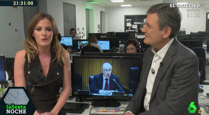 Andrea Ropero en su primer programa de 'laSexta noche' tras su ausencia por la baja de maternidad