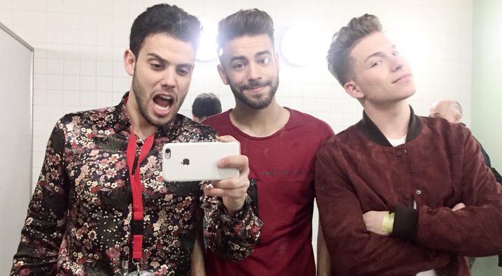 Roger Juanola, Agoney y Raoul antes de la fiesta de 'OT 2017'