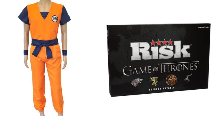 Disfraz de Son Goku de 'Dragon Ball' y Risk edición Batalla de 'Juego de Tronos'
