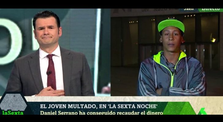 Daniel Serrano durante su intervención en 'laSexta Noche'