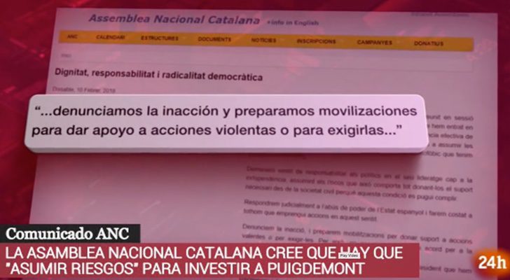 Canal 24h traduce "acciones valientes" por "acciones violentas"