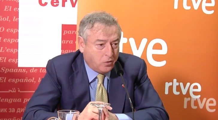 José Antonio Sánchez en la firma del convenio entre RTVE y el Instituto Cervantes