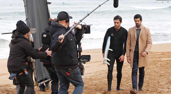 Rodaje de &#39;Presunto culpable&#39; con los actores Miguel Ángel Muñoz y Eduardo Rosa