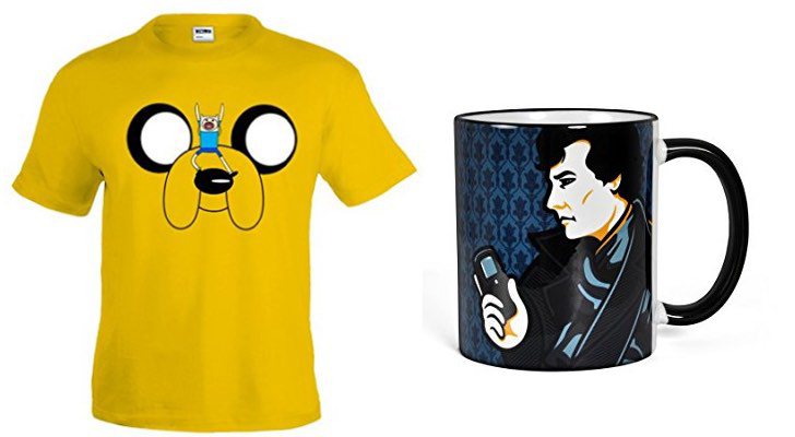 Camiseta de 'Hora de Aventuras' y 'Sherlock'