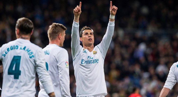 Cristiano Ronaldo en uno de los partidos de La Liga