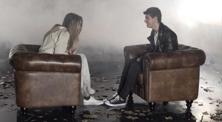 Amaia y Alfred en el rodaje del videoclip de Eurovisión 2018