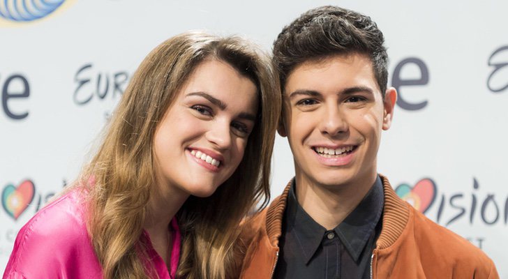 Amaia y Alfred en la presentación de la candidatura española para Eurovisión 2018