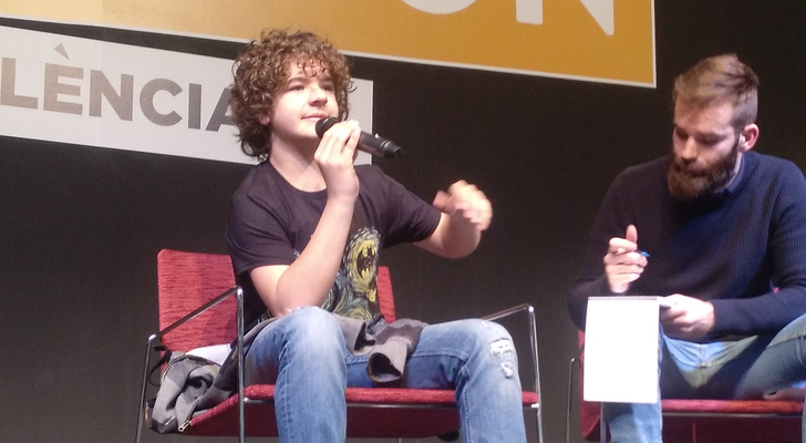 Gaten Matarazzo durante Heroes Comic Con en Valencia