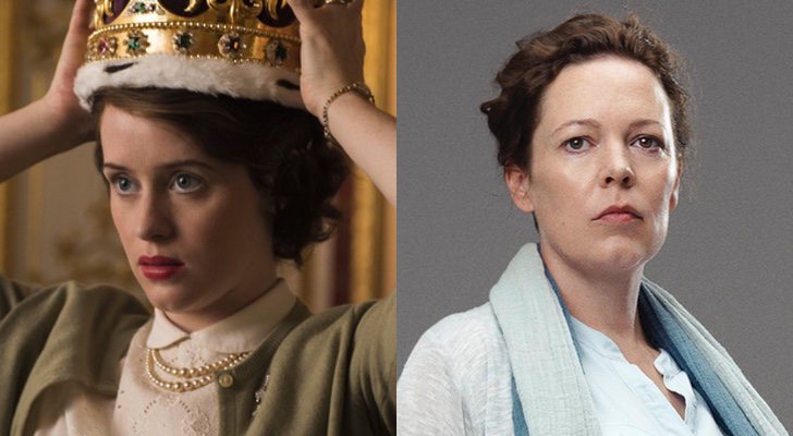 Claire Foy en 'The Crown' y Olivia Colman
