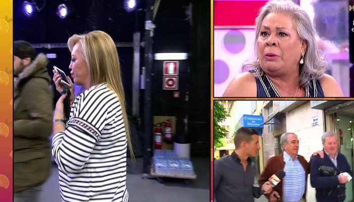 Belén Estaban intentando mediar con Carmen Gahona en 'Sálvame'