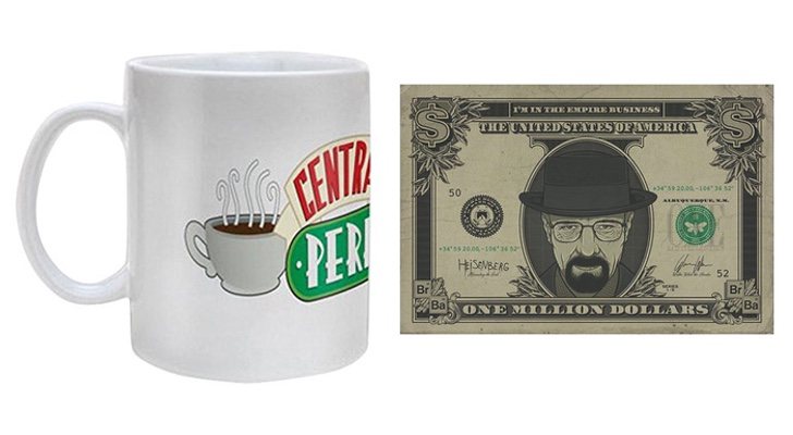 Taza de &#39;Friends&#39; y billete de &#39;Breaking Bad&#39;