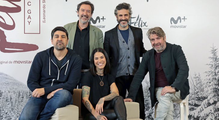Cesc Gay, Ginés García Millán, Mi Hoa Lee, Leonardo Sbaraglia y Peré Arquillué en la rueda de prensa de presentación de la serie de Movistar+ 'Félix'