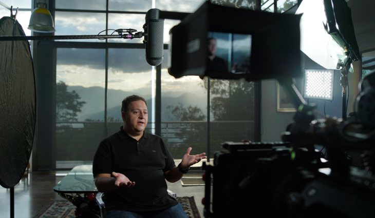 Sebastián Mallorquín en el rodaje de &#39;Escobar al descubierto&#39;