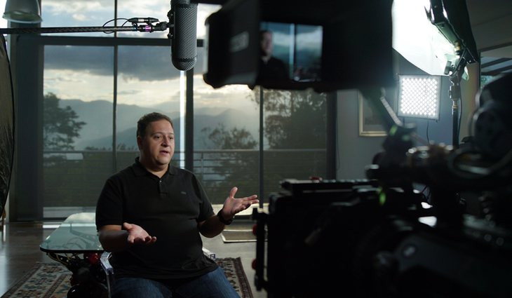 Sebastián Mallorquín en el rodaje de &#39;Descubriendo a Escobar&#39;