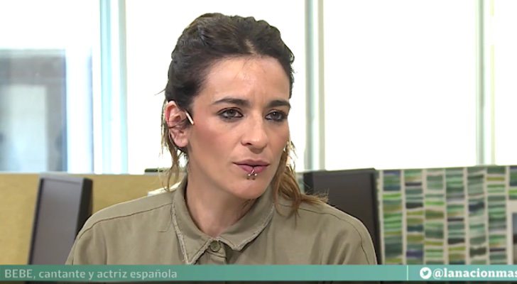 Bebe durante la entrevista con La Nación