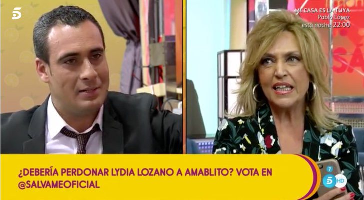 Lydia Lozano se enfrenta a Amablito en 'Sálvame'