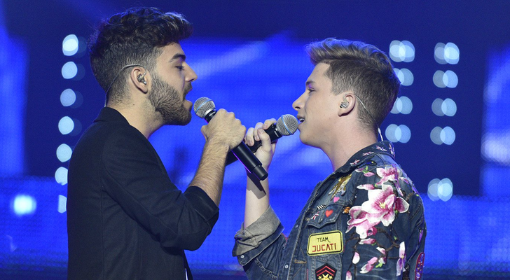 Raoul y Agoney en el concierto de Barcelona