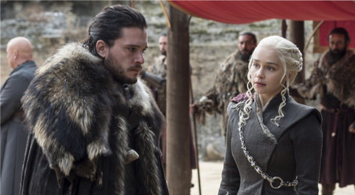 Jon Snow y Daenerys Targaryen en 'Juego de Tronos'