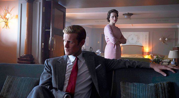 Claire Foy y Matt Smith en 'The Crown'