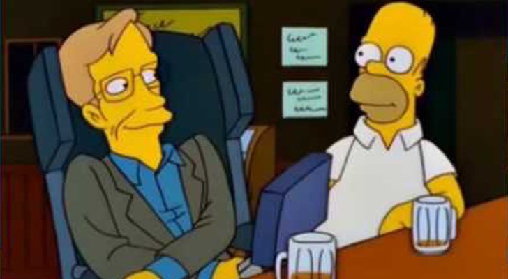 Stephen Hawking y Homer en 'Los Simpsons'