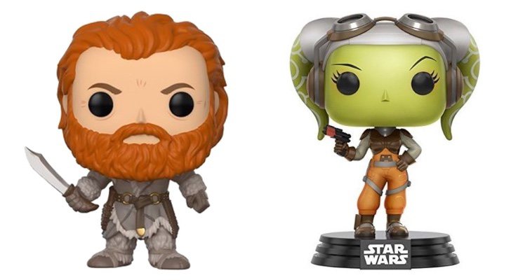 Funko de Tormund de 'Juego de Tronos' y funko de Hera de 'Star Wars: Rebels'