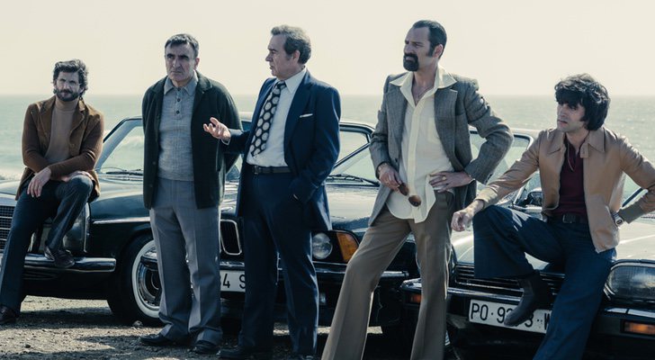 Parte del reparto de 'Fariña'