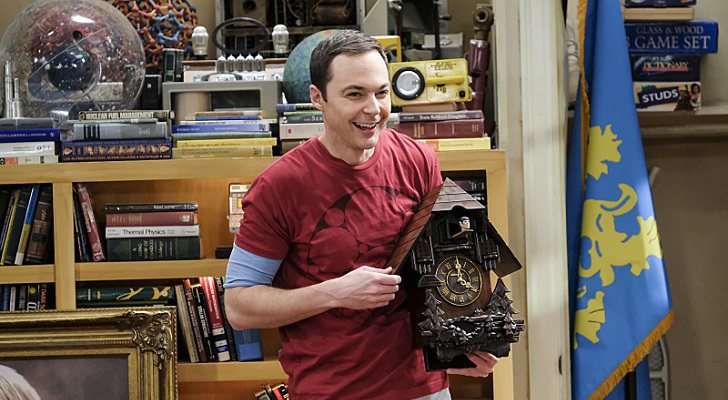 Sheldon Cooper sonriente en 'The Big Bang Theory'