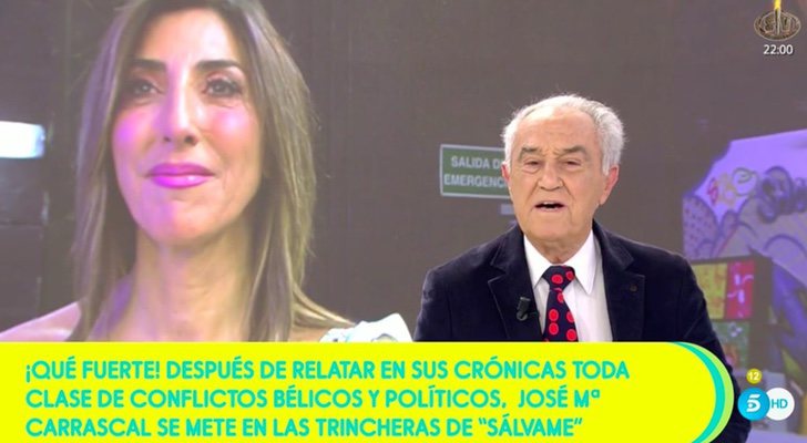 Paz Padilla, emocionada con la visita de José María Carrascal a &#39;Sálvame&#39;