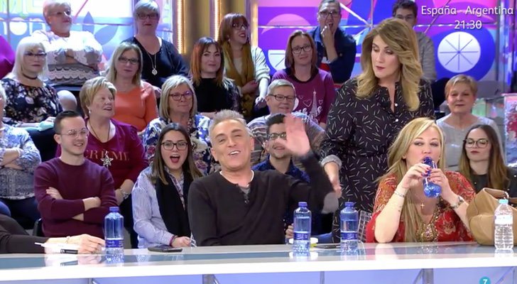 Kiko Hernández y Carlota Corredera en 'Sálvame'