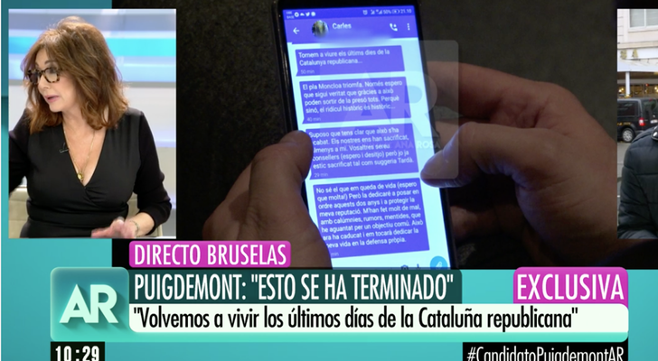 Los mensajes mostrados en &#39;El programa de AR&#39;