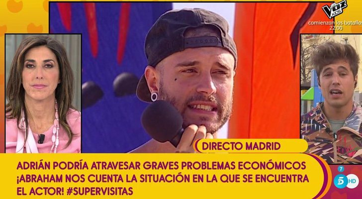 Paz Padilla y Abraham durante la intervención de este en 'Sálvame'