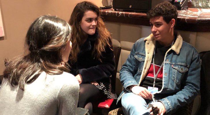 Amaia y Alfred ante la prensa en la London Eurovision Party