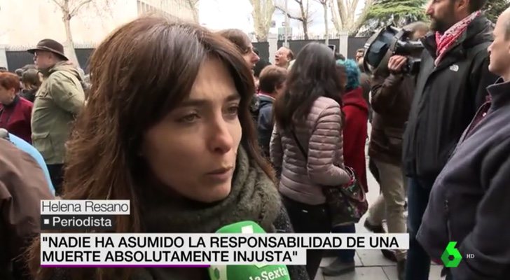 Helena Resano, manifestante por la muerte de José Couso