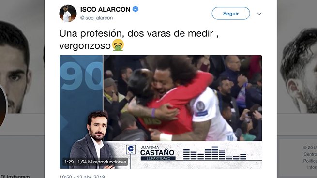 Alarcón, totalmente molesto con el tratamiento que se la ha dado a la victoria del equipo blanco