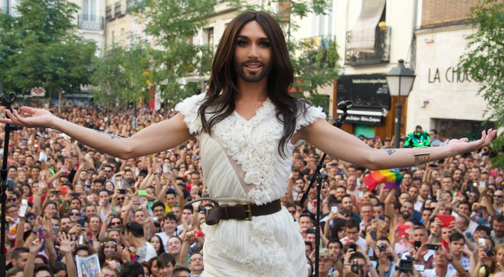 Conchita Wurst en el Orgullo Gay de Madrid
