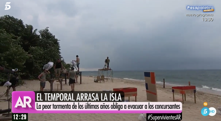 Primeras imágenes del temporal emitidas en 'El programa de Ana Rosa'
